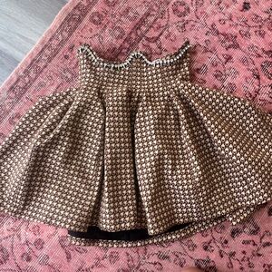 AREA Crystal-embellished Houndstooth Skirt
